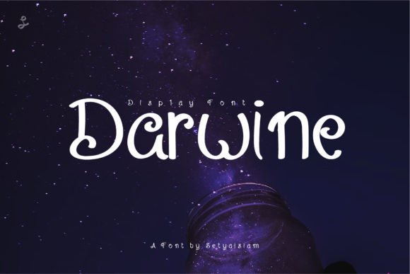 Darwine Font: A Quirky Display Typeface for Makers