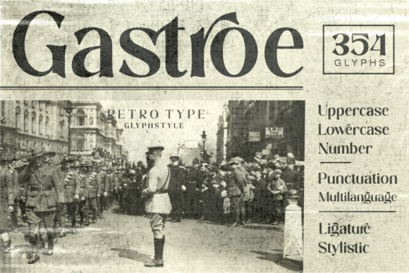 Gastroe Font: Retro Display Style for Campaigns