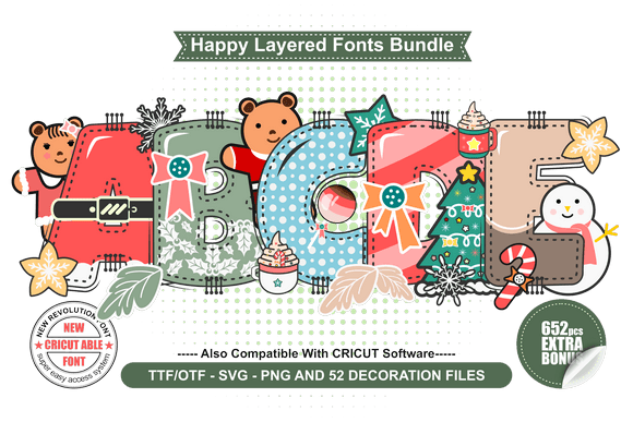 Happy Cristmas Bundle Font Review for Festive Branding