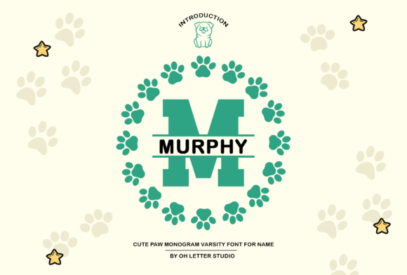 Paw Monogram Font: Bold Display Typography for Web Design
