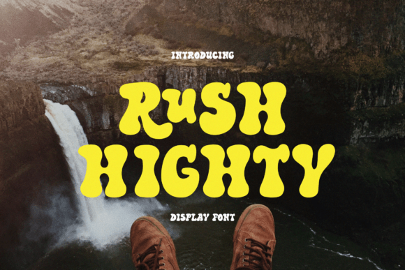 Rush Highty Font: Bubbly Display Type for Makers