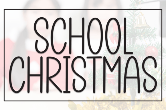 School Christmas Font: Festive Handwritten Type for Makers